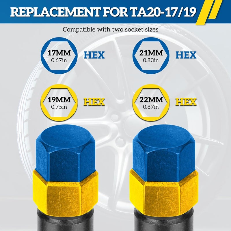 Thinkpro 10 spline lug nut key,Compatible with Bimecc 10-Spline Lug Nuts and Lug Bolts,10 point wheel lock socket for Easy Removal of Aftermarket Locking Lug Nuts(2 piece pack) - Image 5